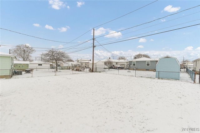 view of snowy yard