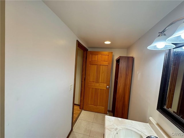 bathroom featuring vanity and tile patterned floors