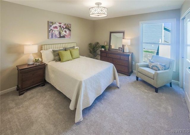 view of carpeted bedroom