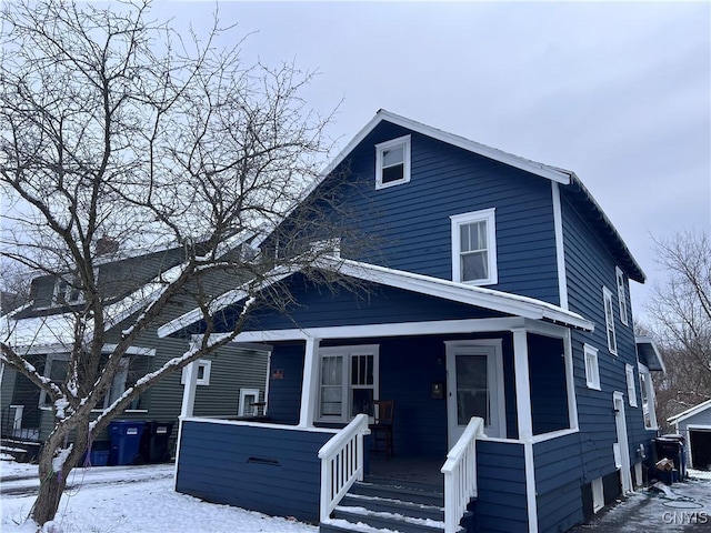 view of front of house with covered porch