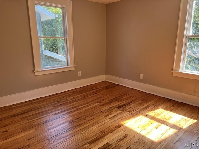 unfurnished room featuring light hardwood / wood-style flooring