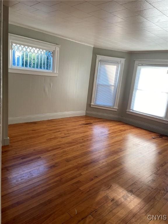 unfurnished room featuring hardwood / wood-style floors and a wealth of natural light