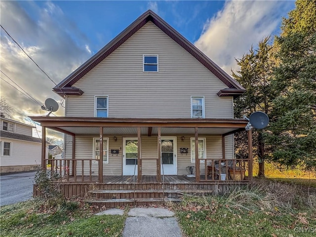 view of front of home with a porch