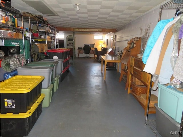 view of basement