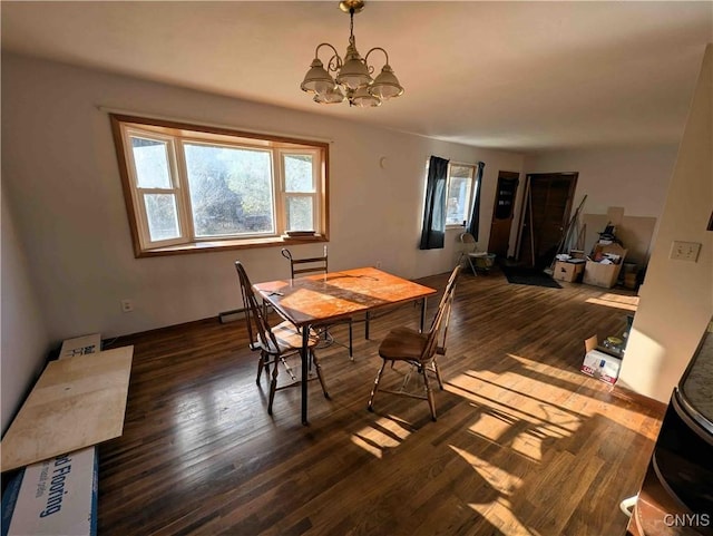 7909 County Route 333, Thurston, NY 14821 - dining area with a chandelier, wood finished floors, visible vents, and a healthy amount of sunlight