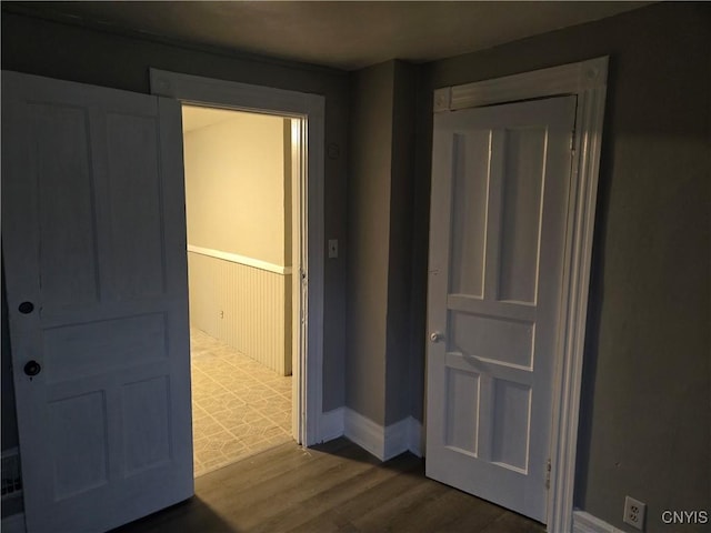 hall featuring wood-type flooring