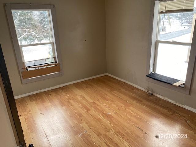 empty room featuring light hardwood / wood-style flooring