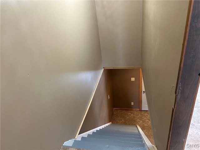 57 Liberty St, Adams, NY 13605 - staircase featuring baseboards
