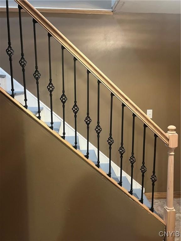 57 Liberty St, Adams, NY 13605 - stairway with baseboards