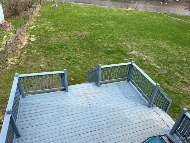 57 Liberty St, Adams, NY 13605 - deck with a lawn