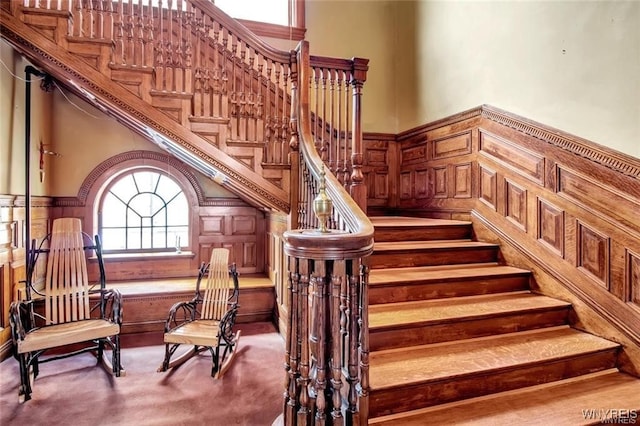 stairway with carpet