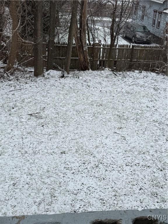 view of snowy yard