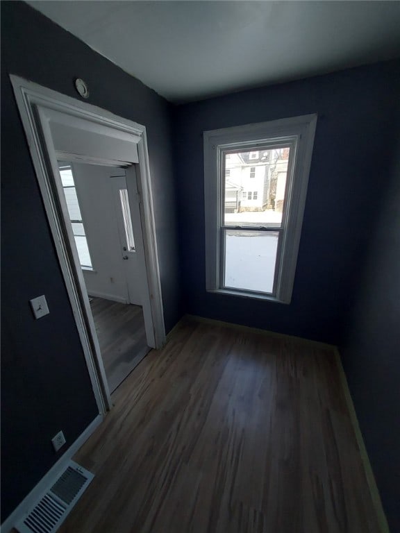 interior space featuring dark wood-type flooring