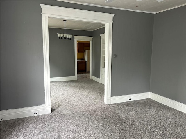 view of carpeted spare room