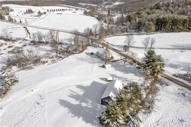 view of snowy aerial view