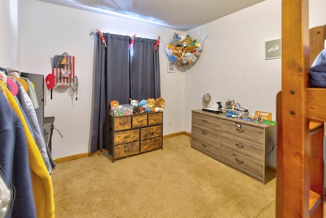 view of carpeted bedroom