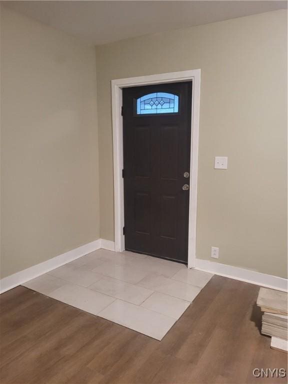 entryway with light hardwood / wood-style floors