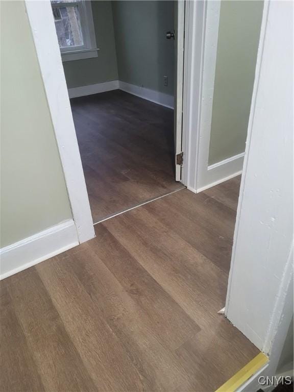 interior space featuring dark wood-type flooring