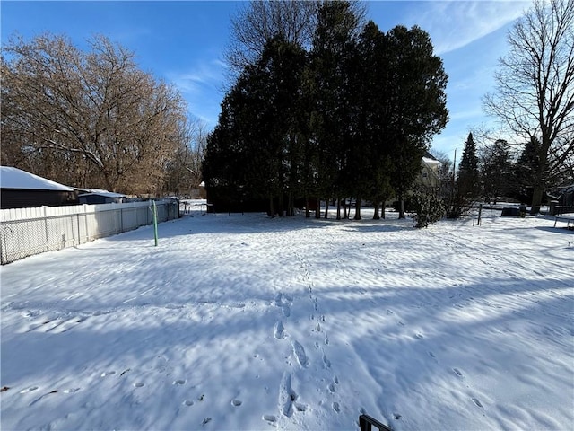 view of snowy yard