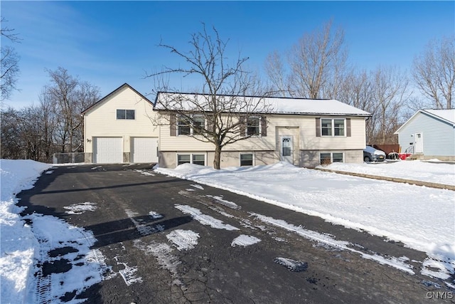 raised ranch with a garage