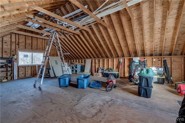 view of attic