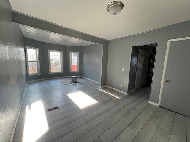 empty room featuring light hardwood / wood-style flooring