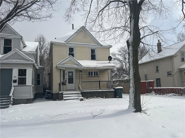 view of front of house with covered porch