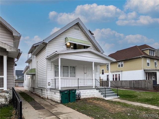 bungalow-style home featuring a porch