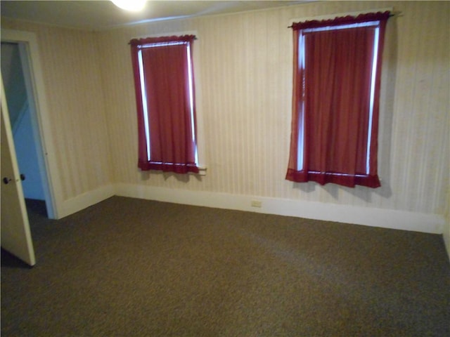 view of carpeted empty room