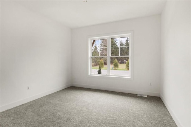 unfurnished room with carpet floors