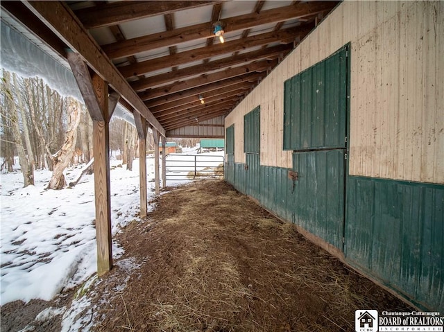 view of horse barn