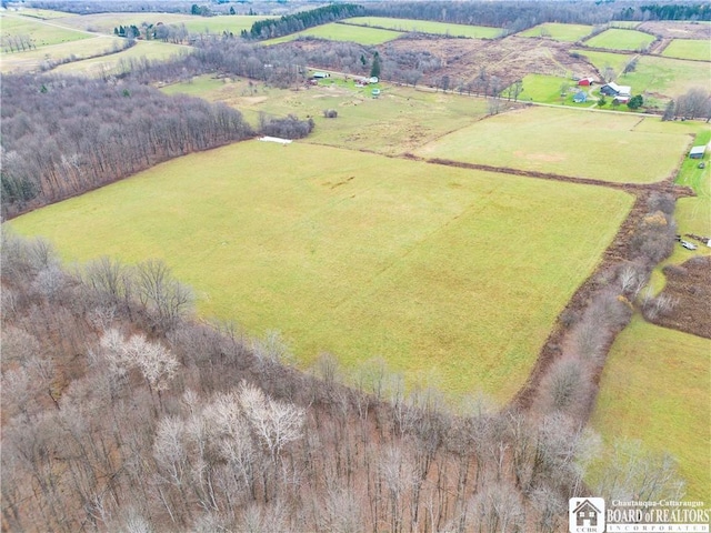 bird's eye view featuring a rural view