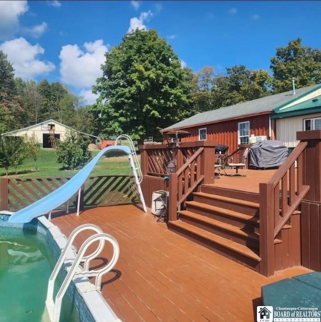 view of wooden deck