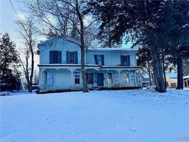 view of front of property with covered porch