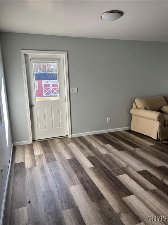 entrance foyer with dark wood-type flooring