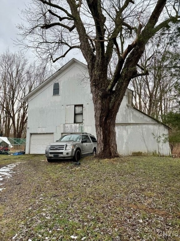 view of home's exterior featuring a garage