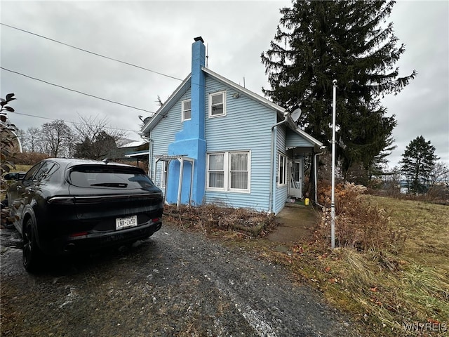 view of home's exterior featuring a garage