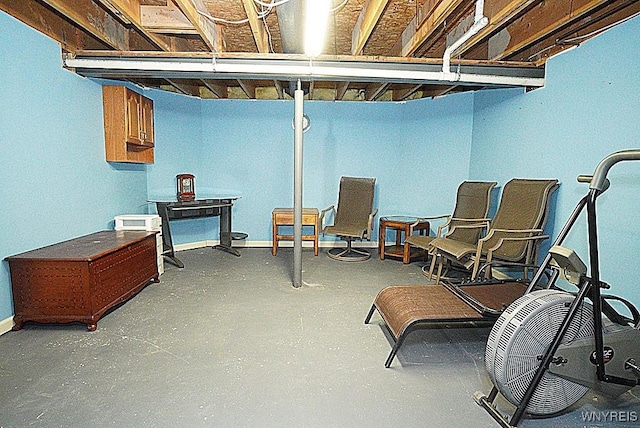 view of basement