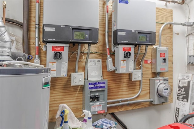 248 W Ave, Clarkson, NY 14420 - utility room with electric meter and water heater