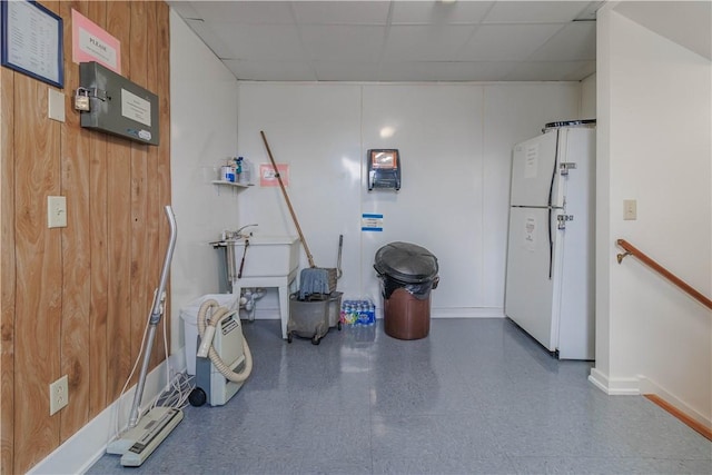 248 W Ave, Clarkson, NY 14420 - misc room featuring baseboards and a drop ceiling