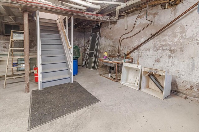 248 W Ave, Clarkson, NY 14420 - unfinished below grade area featuring stairway