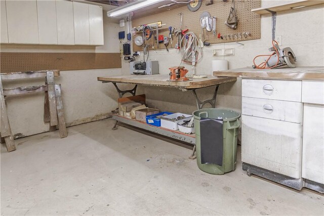 248 W Ave, Clarkson, NY 14420 - basement featuring a workshop area