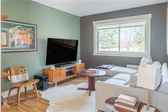 living room featuring hardwood / wood-style floors