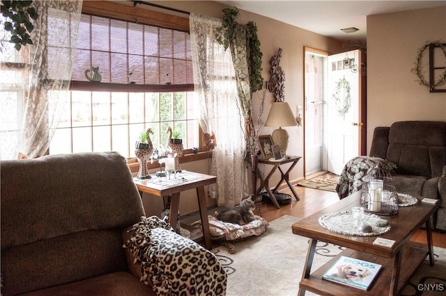 living room featuring wood finished floors