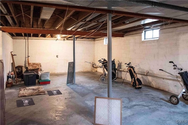 view of basement