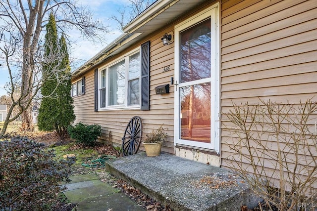 view of doorway to property