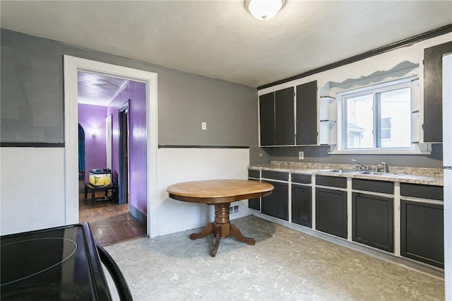 kitchen featuring range and sink