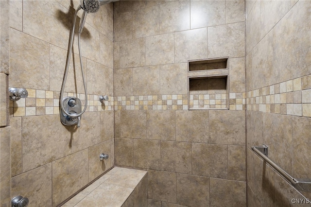 room details with tiled shower