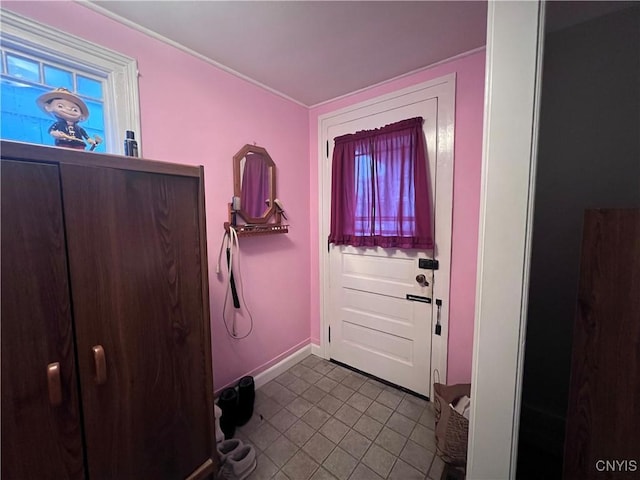 view of tiled entrance foyer