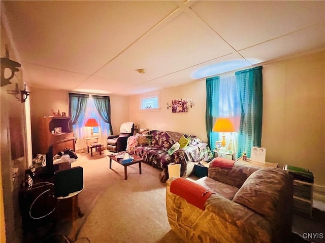 view of carpeted living room